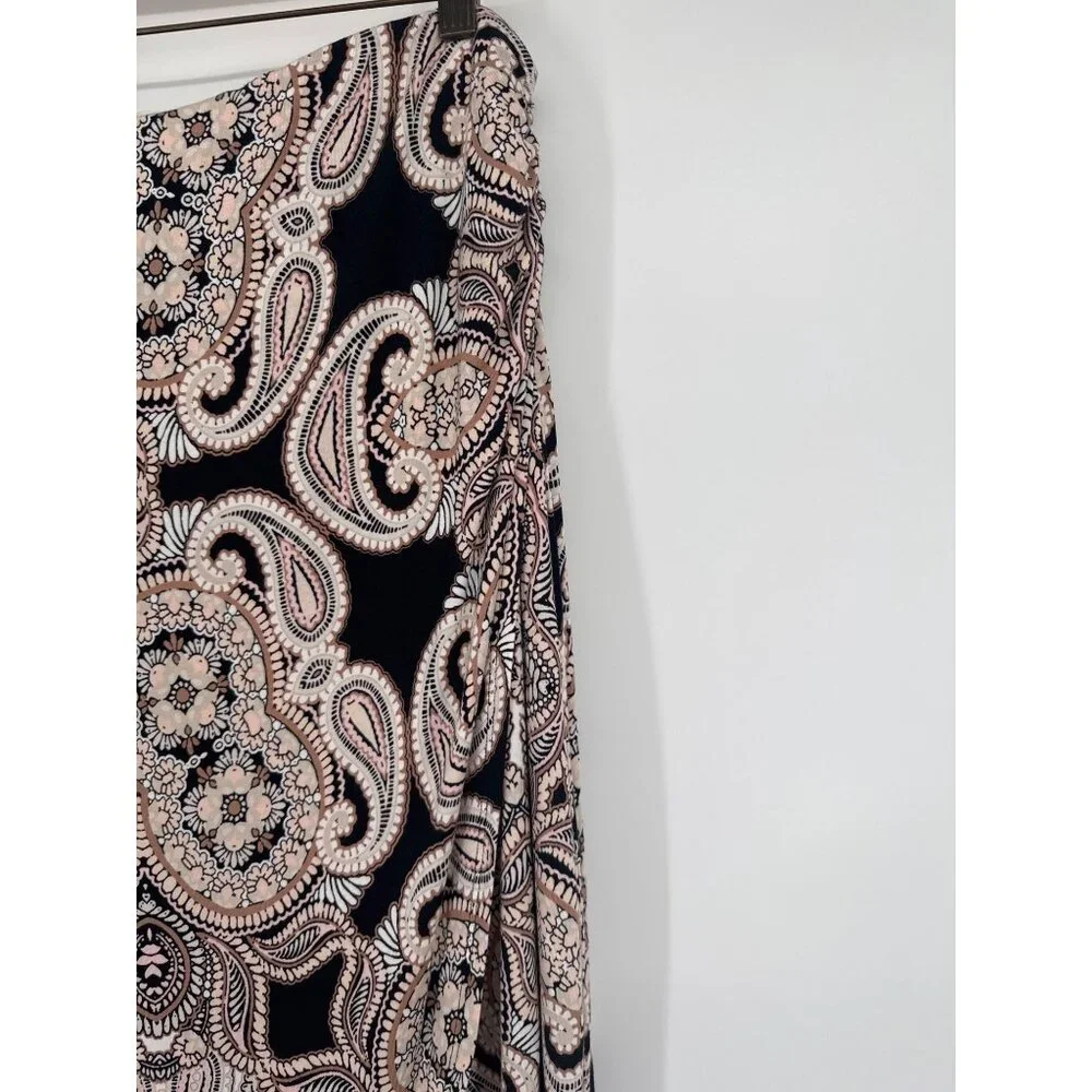 Maeve skirt Anthropologie Corvo Faux Wrap Paisley Jersey knit Midi size large